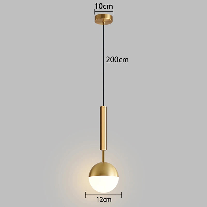 Alloy Bedside Pendant Light