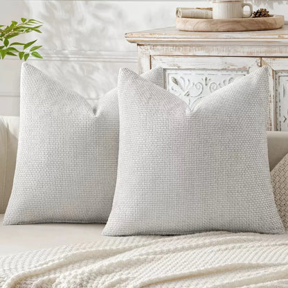 Cross-Stitch Chenille Pillow Cover