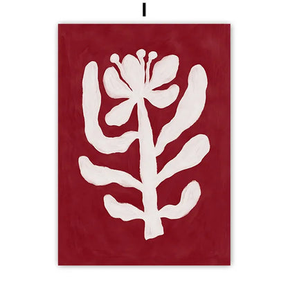 Abstract Floral Line Art Portrait Canvas Wall Art