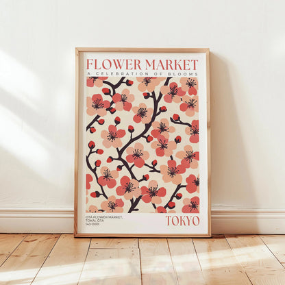 Nordic Floral Market Abstract Canvas Wall Art