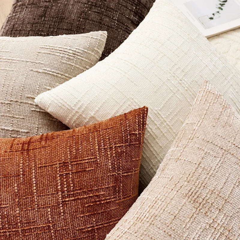 Bamboo Texture Chenille Pillow Cover — detail