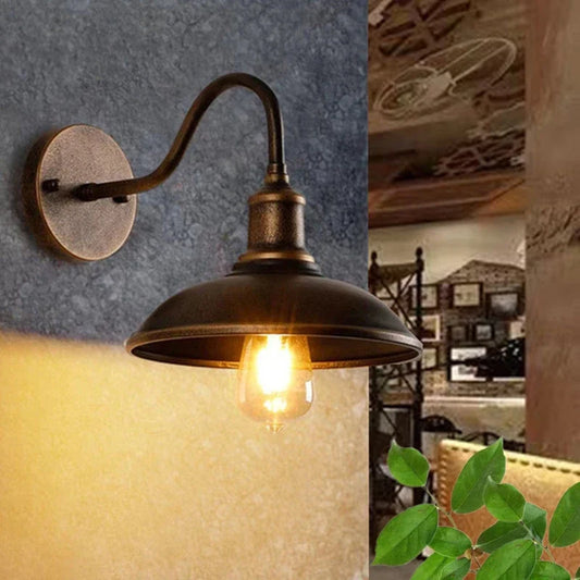 outdoor wall sconce, front view on white background