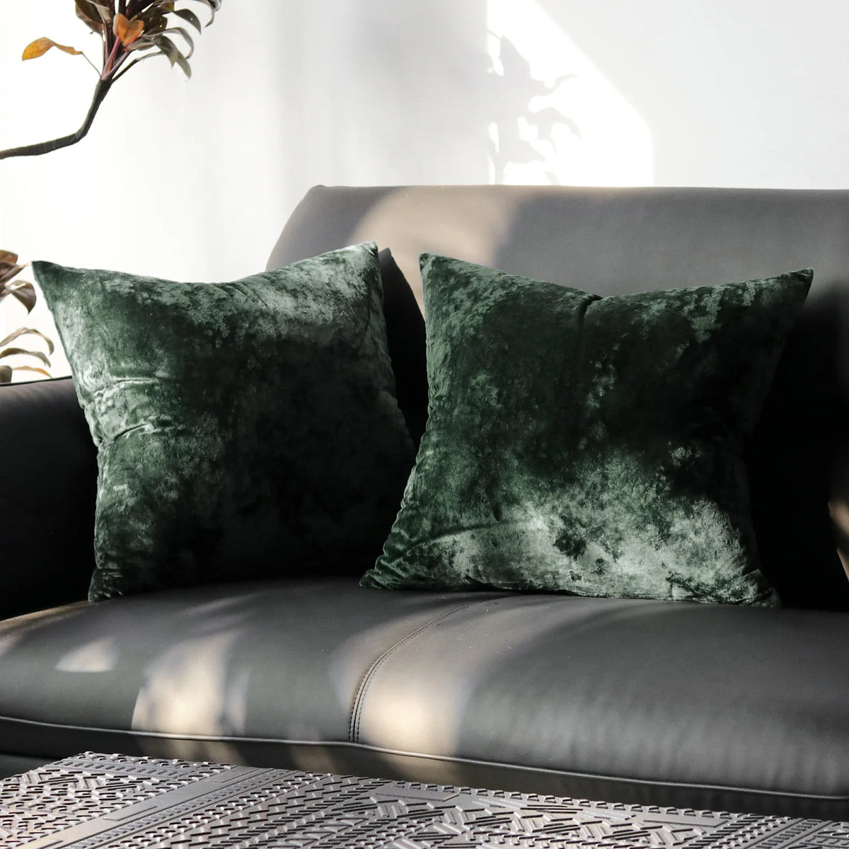 Solid Fabric Throw Pillow Cover