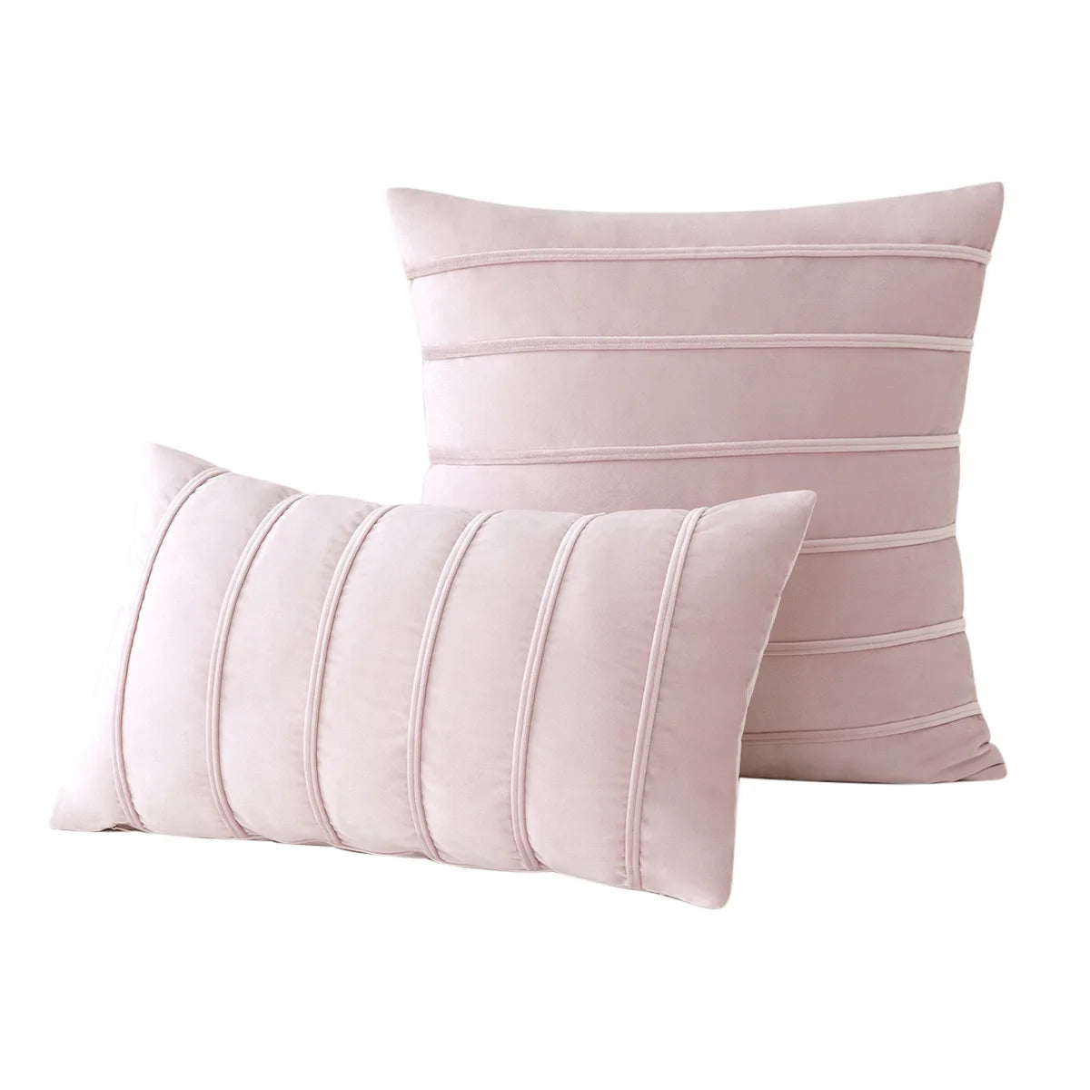 Fall Striped Velvet Pillow Cover — styling detail