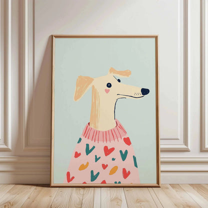 Minimalist Dog Portrait Dachshund Canvas Wall Art