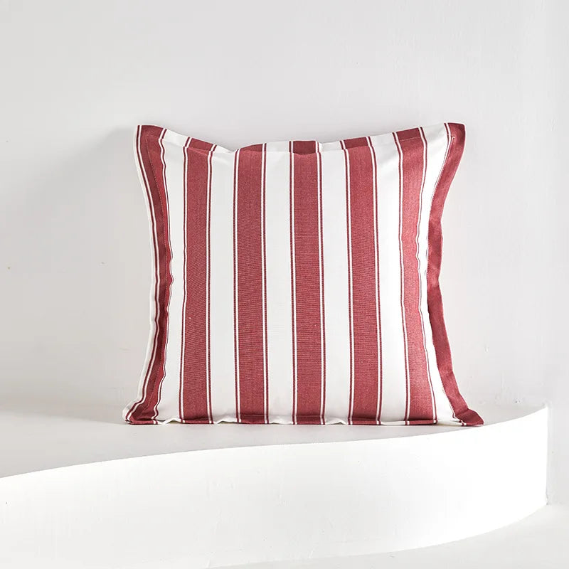 Tassel Trim Cotton Linen Pillow Cover — styling detail