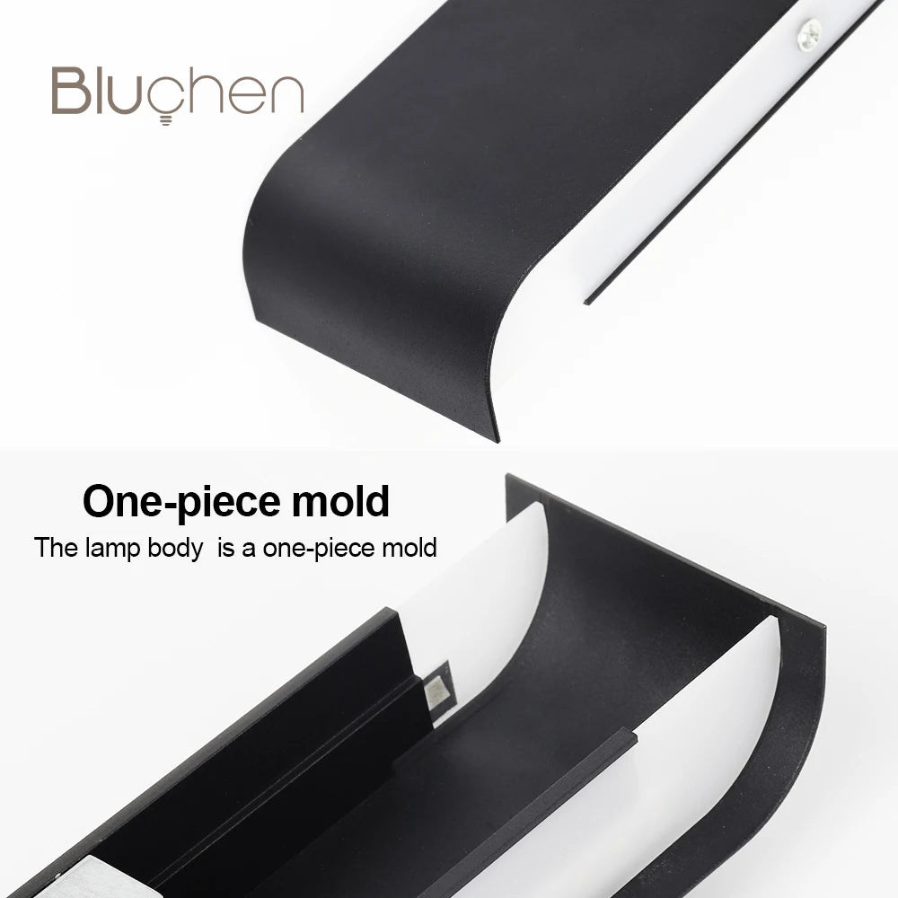 aluminum wall sconce, detail view of fixture base and arm
