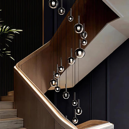 Sixteen light cascade chandelier measuring 60 centimetres across