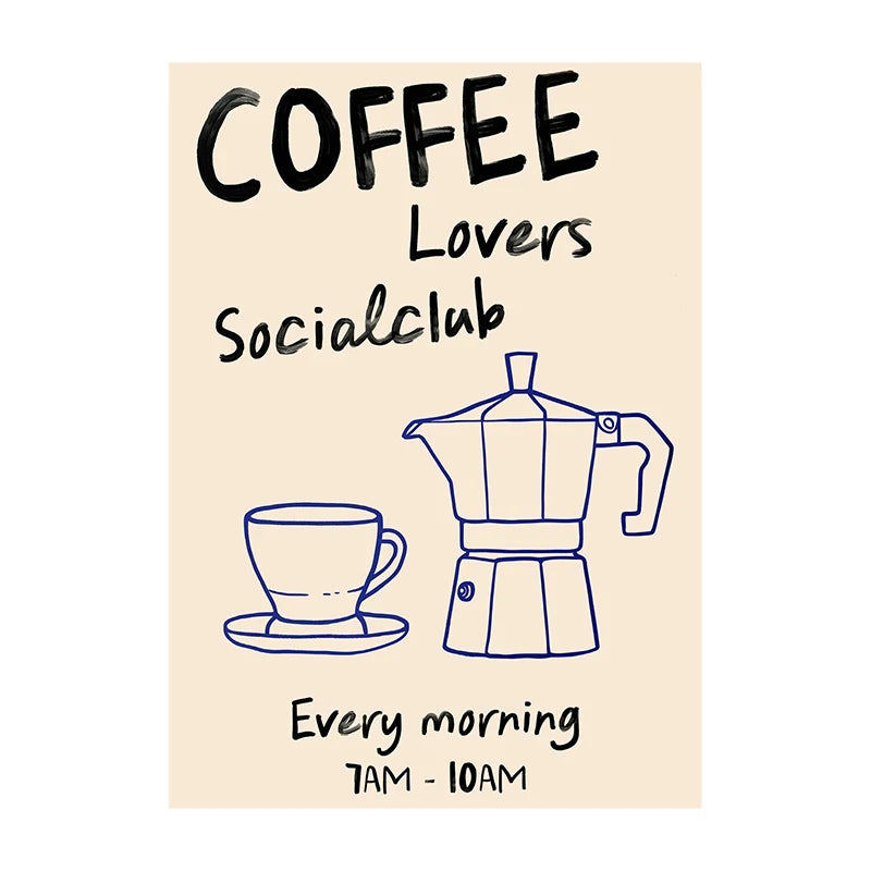 Coffee Diver Trendy Canvas Wall Art Print