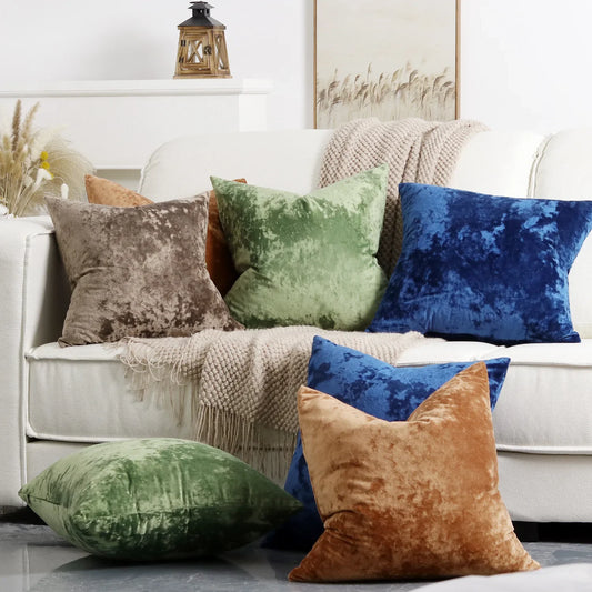 Solid Fabric Throw Pillow Cover