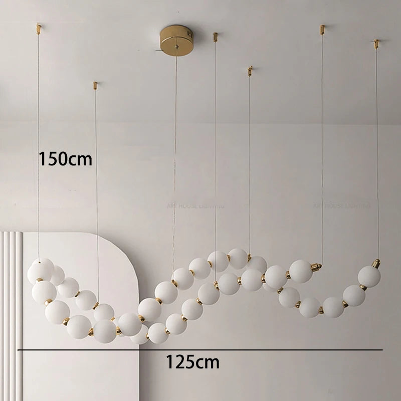 Black strip chandelier at 49.2 in length with touch on off control