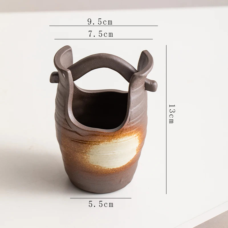 Stone Shape Ceramic Mini Vase Hydroponic Gift | Aurelia
