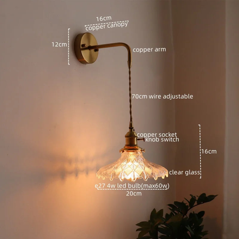Green Copper LED Wall Sconce