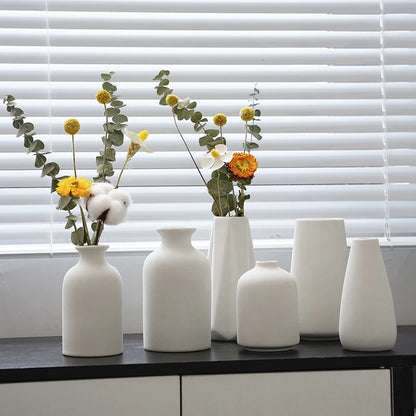 Retro ceramic flower bottle vase five style variants