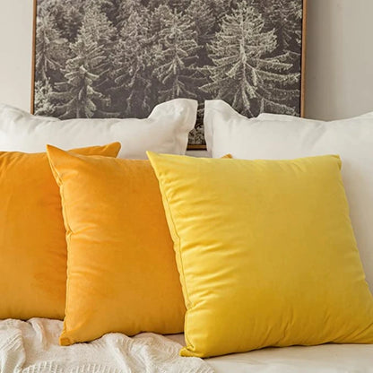 Plush Velvet Throw Pillow Cover — styling detail