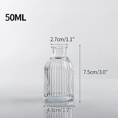 Minimalist Clear Glass Flower Vase
