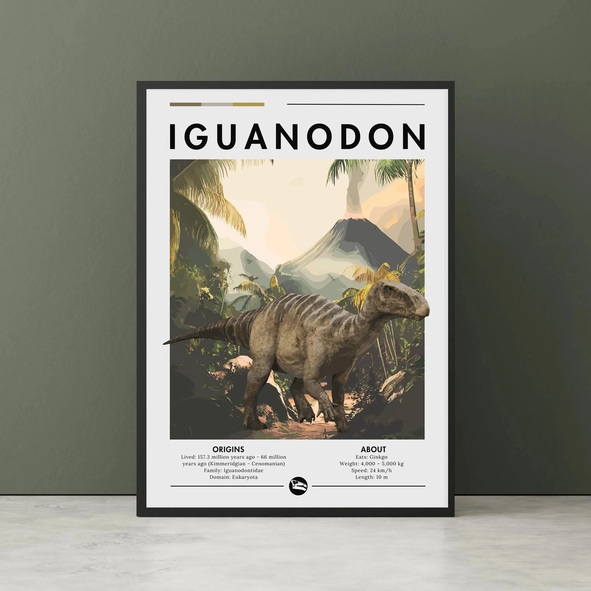 Dinosaur Spinosaurus Prehistoric Canvas Wall Art Poster