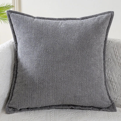 Solid Fabric Throw Pillow Cover — styling detail
