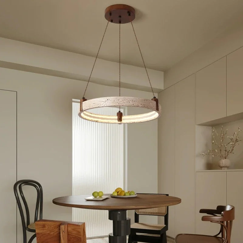 Travertine Ring LED Pendant Light