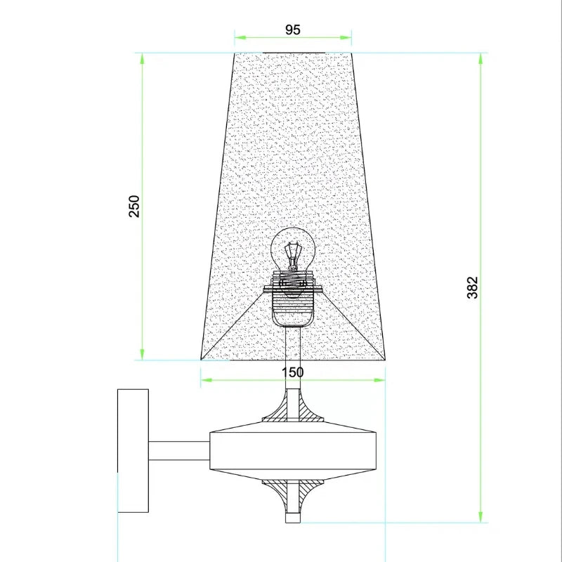 French Japanese Retro Fabric Wall Sconce