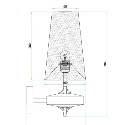 French Japanese Retro Fabric Wall Sconce