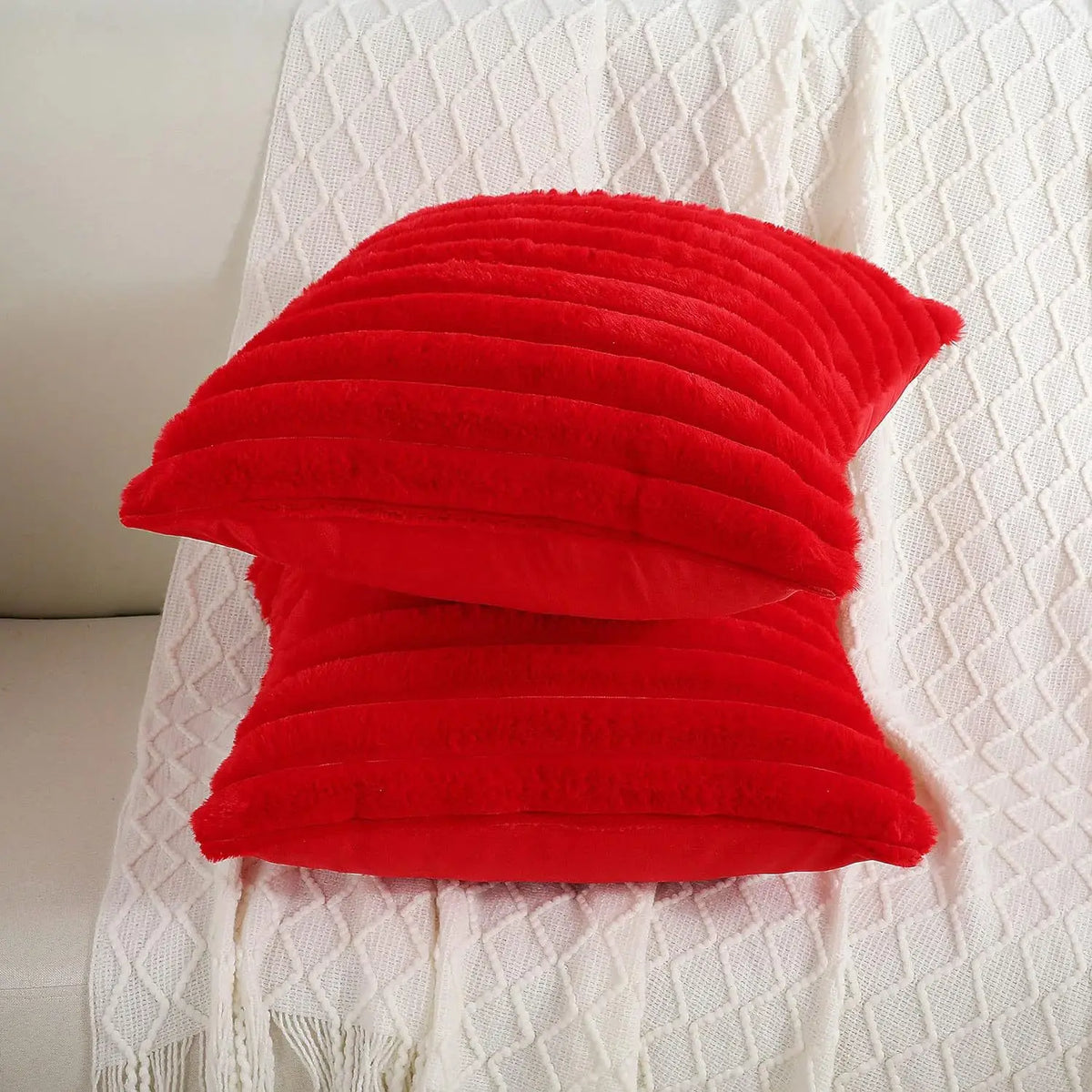 Woven Stripe Throw Pillow Cover