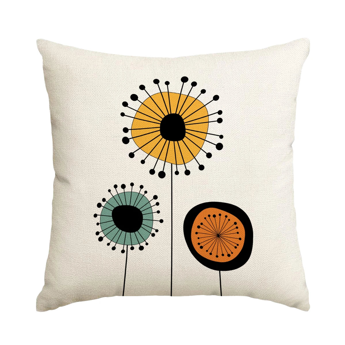 Bohemian Floral Print Throw Pillow Cover — styling detail