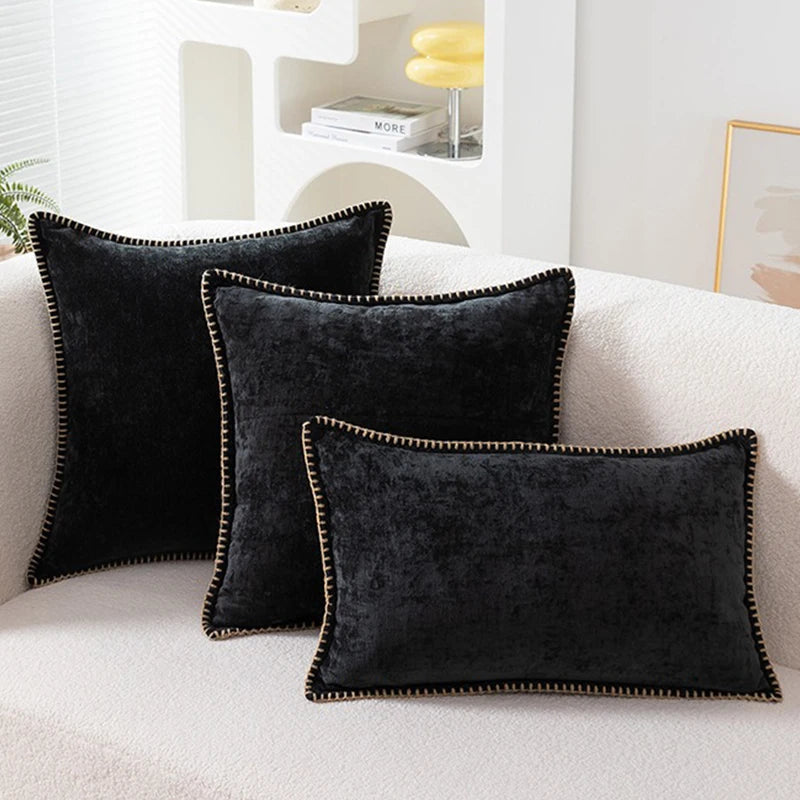 Solid Chenille Throw Pillow Cover