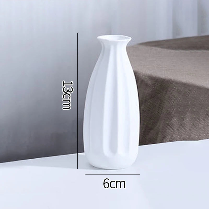 Nordic Retro Ceramic Flower Bottle