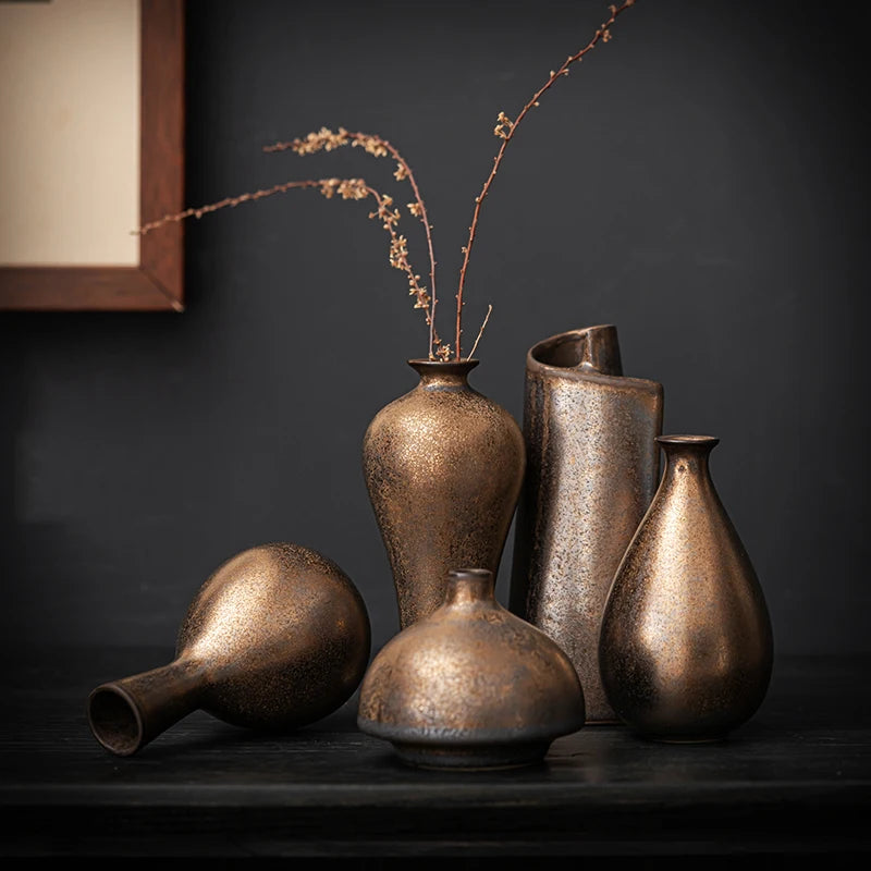 Retro ceramic flower vase indoor living room dining office décor