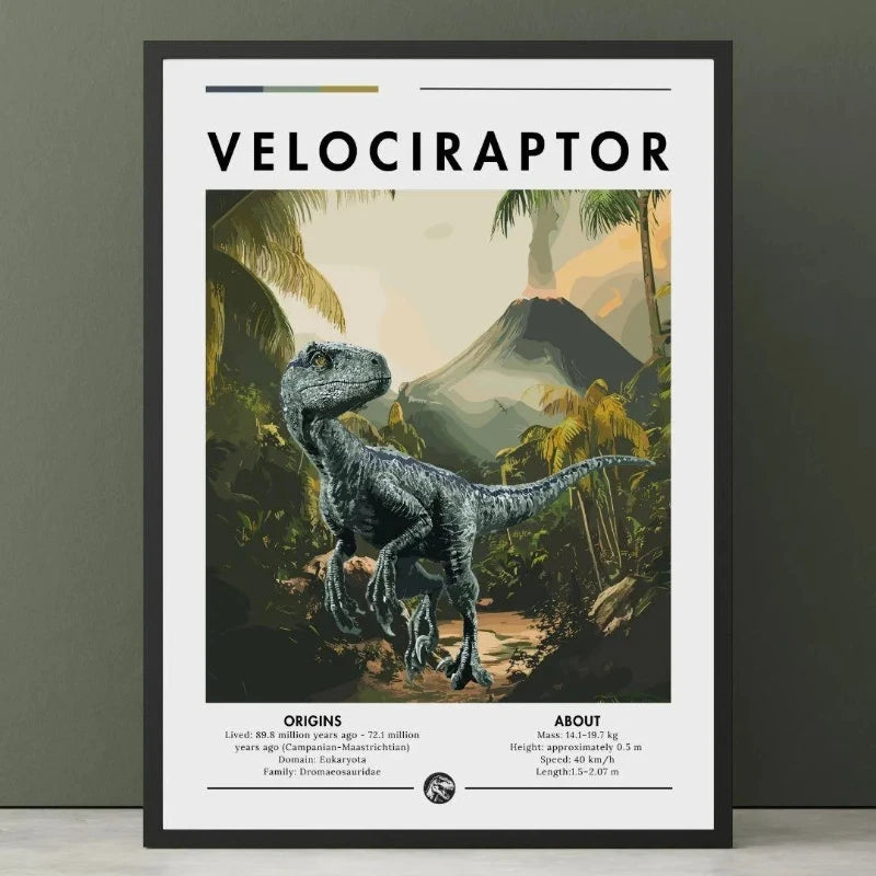 Dinosaur Spinosaurus Prehistoric Canvas Wall Art Poster
