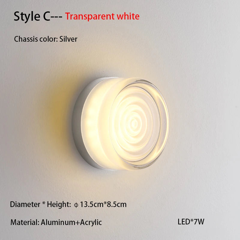 Nordic Acrylic Outdoor Wall Sconce