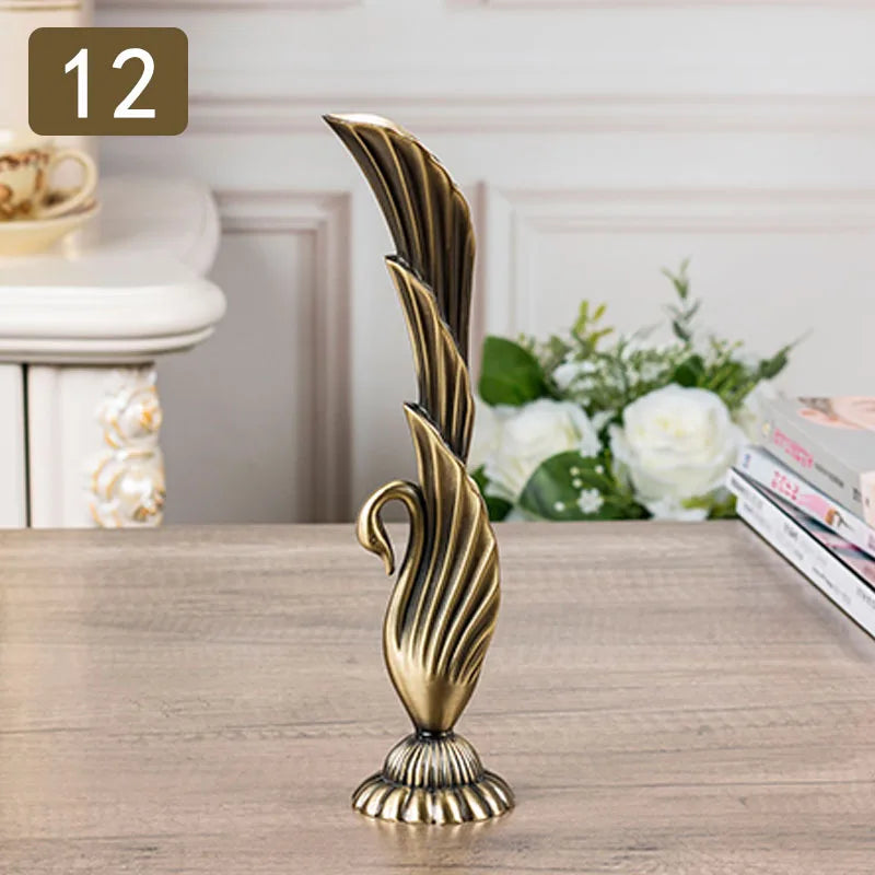 Nordic geometric electroplated metal vase housewarming gift