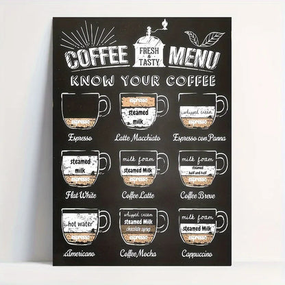 Coffee Lover Cartoon Animal Canvas Wall Art