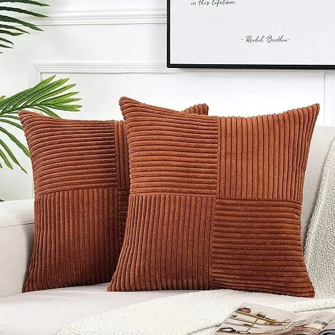 Boho Patchwork Corduroy Pillow Cover