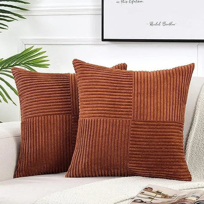 Boho Patchwork Corduroy Pillow Cover
