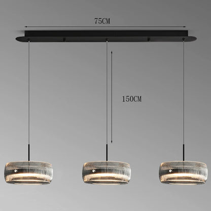 Glass Stone Linear Chandelier