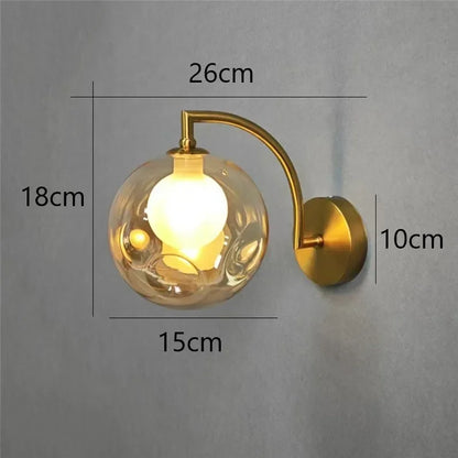 Modern G9 Glass Ball Wall Sconce