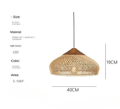 Wabi Sabi Rattan Pendant