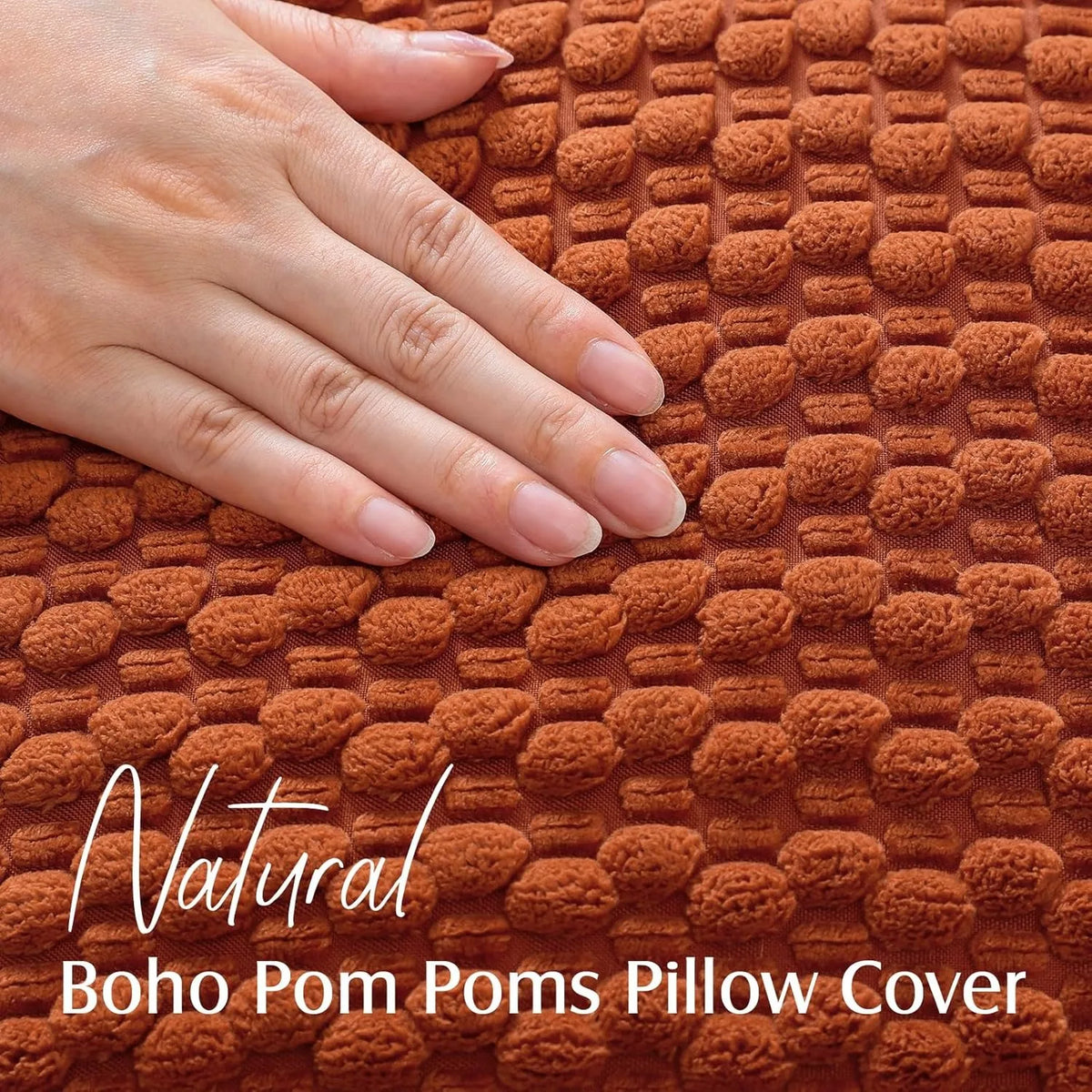 Rust Corduroy Lumbar Pillow Cover — styling detail