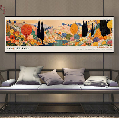 Yayoi Kusama Floral Landscape Tall Canvas Wall Art