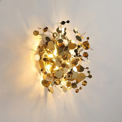 Plated steel chandelier with one chrome head on a slim cord drop