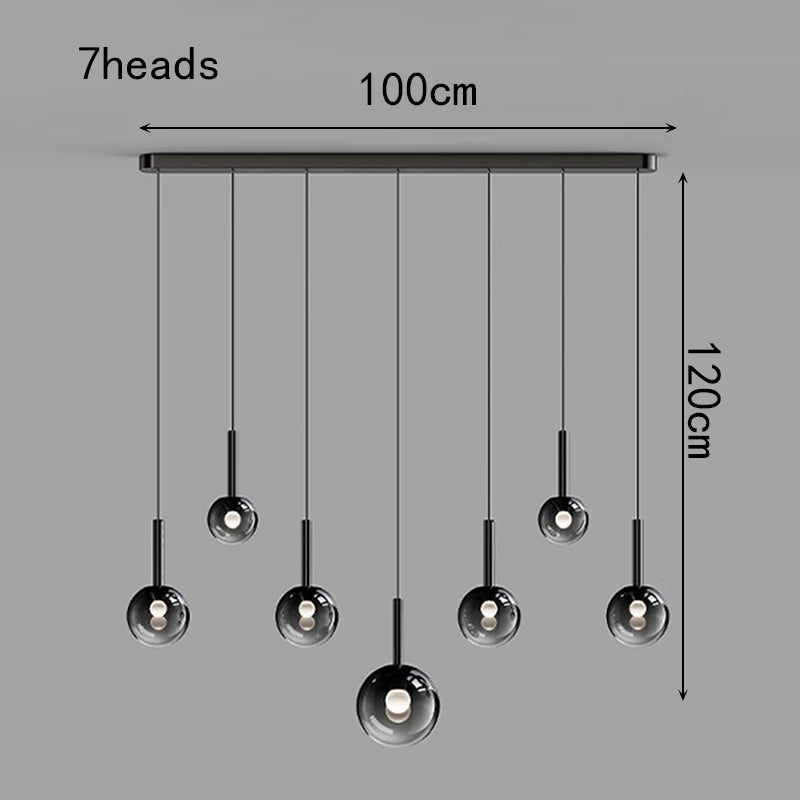 Glass Multi Head Pendant