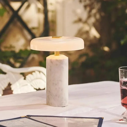 White touch marble table lamp 3-gear dim full brightness mode