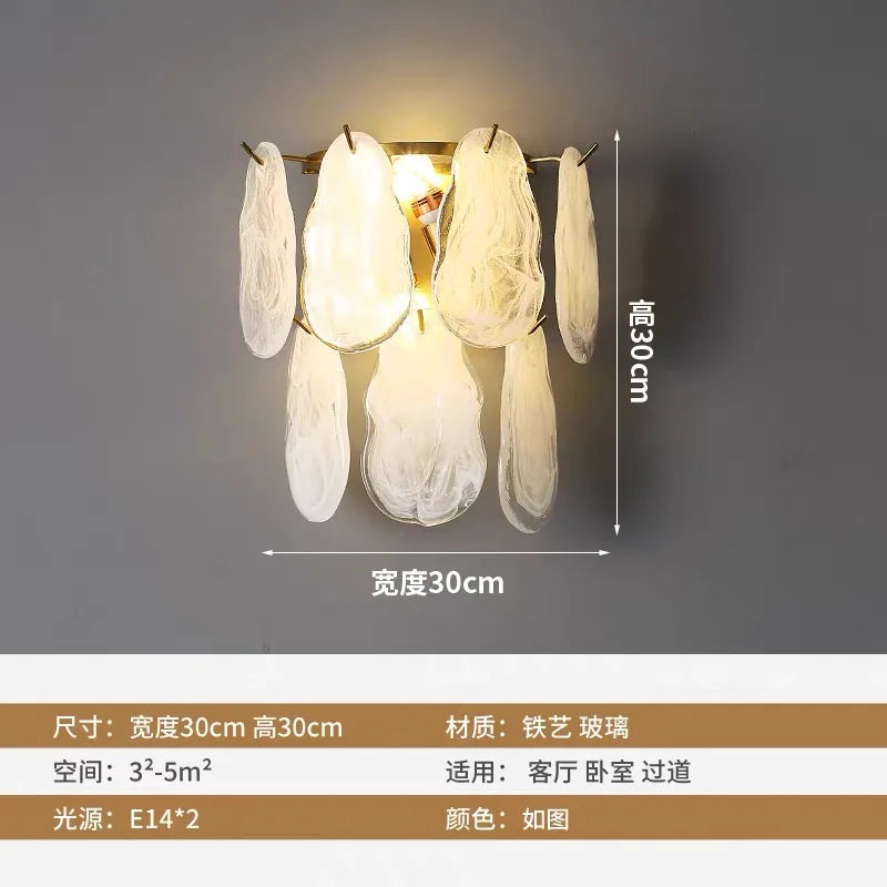 Three tier glass chandelier at 19.7 in across in tricolor light