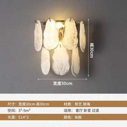 Three tier glass chandelier at 19.7 in across in tricolor light