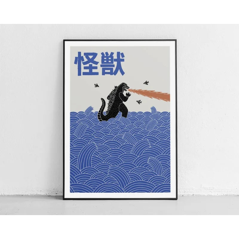 Japanese contemporary tokyo street art canvas print — canvas print surface detail