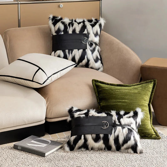 Soft Plush Throw Pillow Cover