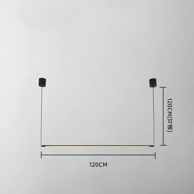 Black Linear Pendant Lamp