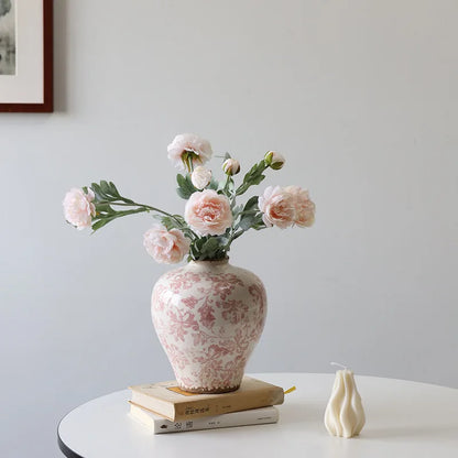 Blue white porcelain Chinese retro ceramic vase home décor
